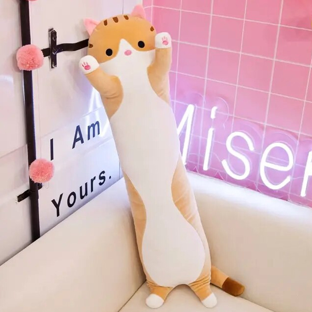 Іграшка подушка Кіт Батон, 90 см, EL-2117-7, Коричнева / М'яка іграшка обіймашка / Дитяча іграшка Котик Київ - фото 4