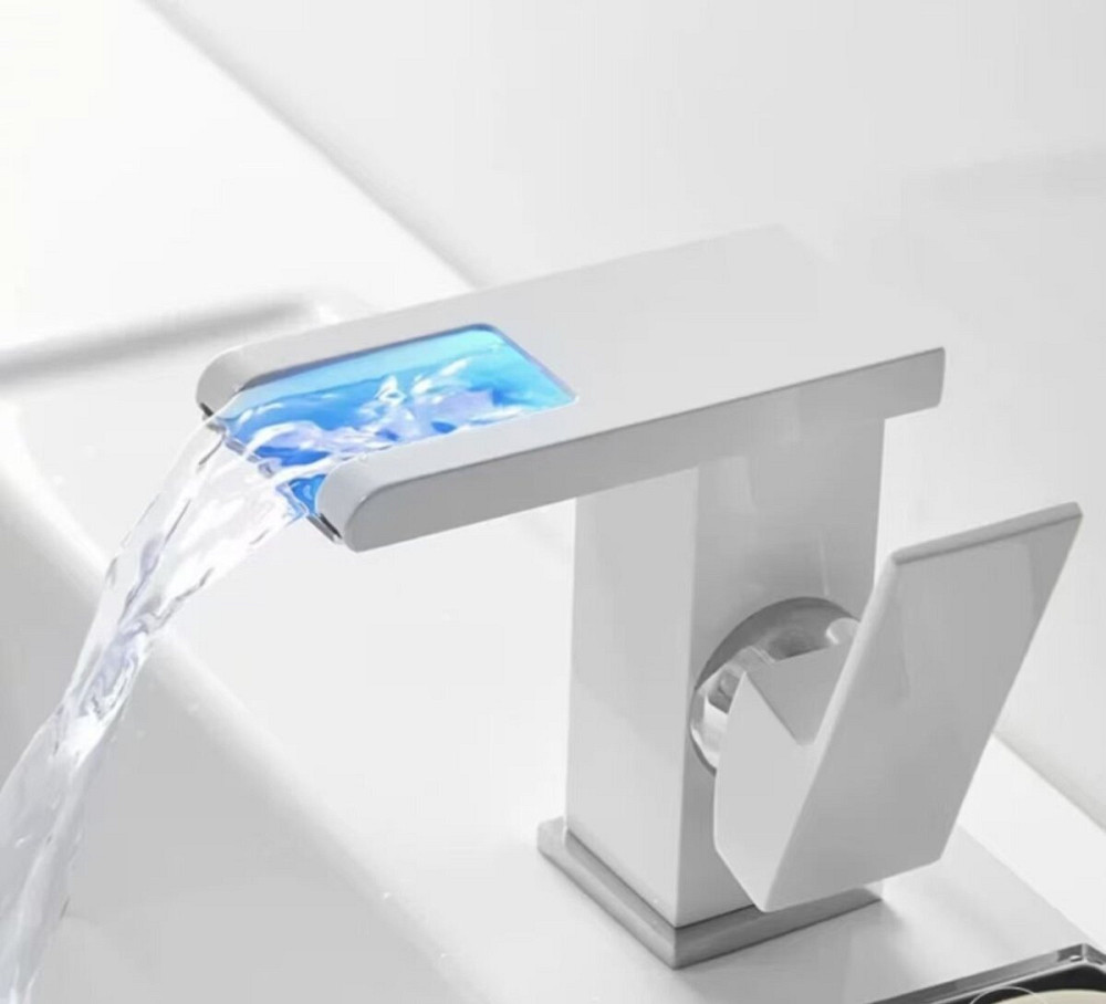 Змішувач для раковини світлодіодний VALESO NSB015 білий Коломыя - изображение 3