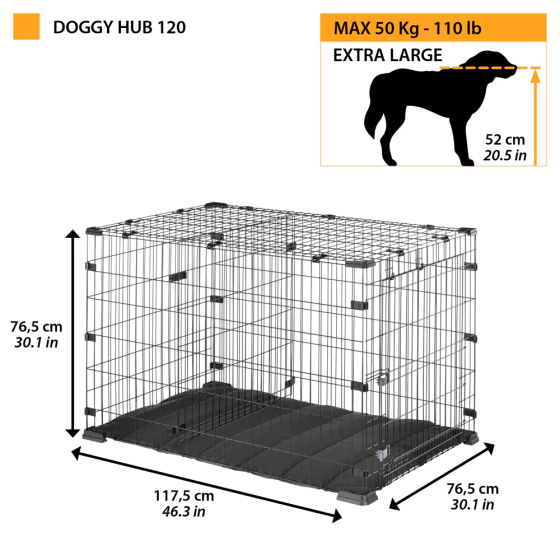 Клітка для собак і цуценят Ferplast Doggy Hub (Ферпласт Доггі Хаб) Запоріжжя