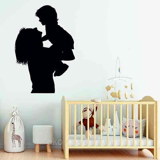 Декоративное настенное Панно «Мать и дитя», Декор на стену 70*62 см, Черный Киев