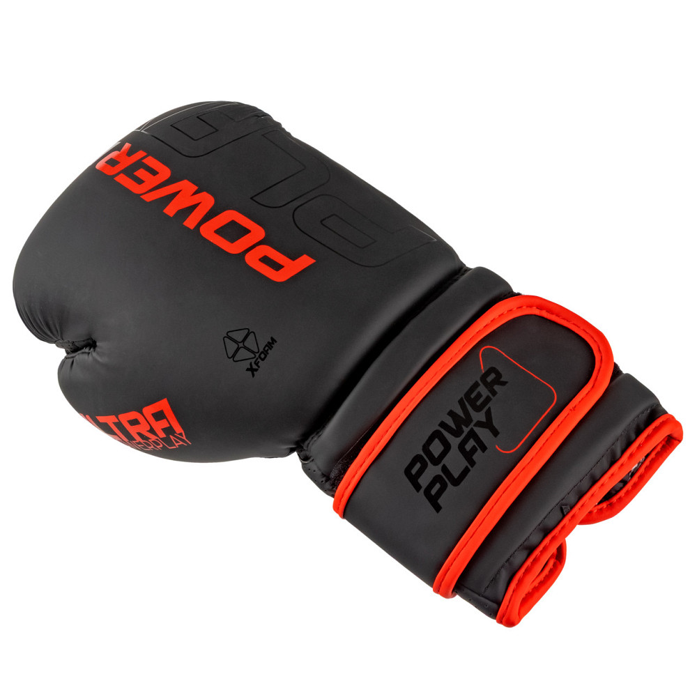 Боксерські рукавиці PowerPlay 3024 Ultra Mat Чорно-Червоні 10 унцій Каменское - изображение 4