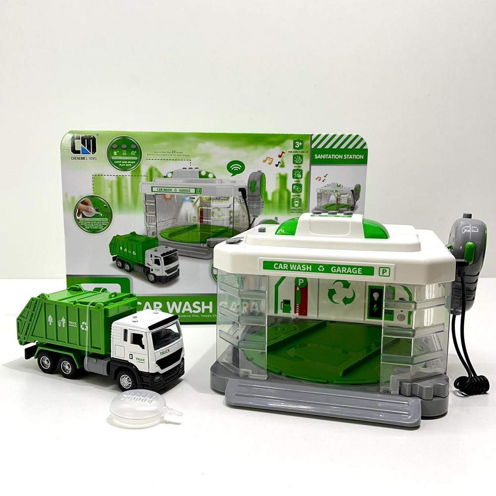 Набір автомийка металопластикова машинка підсвічування парогенератор звуки рухомі елементи мікрофон Зелений (CLM 887) Чернигов - изображение 7