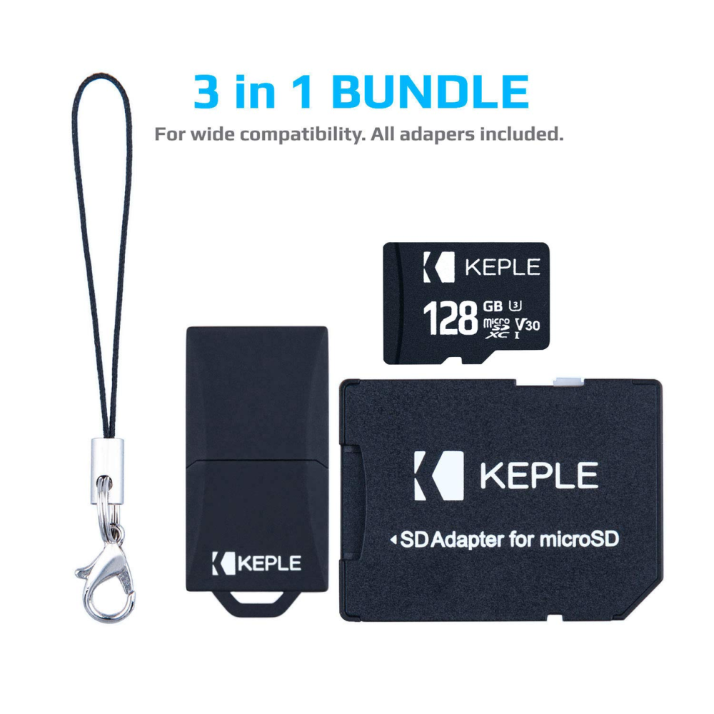 Карта памяти Keple microSD 128 ГБ Class 10 UHS-I U1, 30 МБ/с, SD-адаптер + USB-кардридер, повреждена коробка Киев - изображение 8