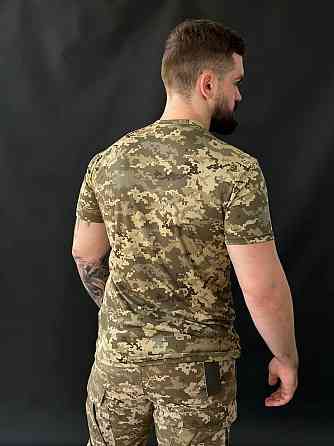 Тактическая футболка Coolmax пиксель, военная летняя полевая футболка ЗСУ, боевая штурмовая футболка Львов