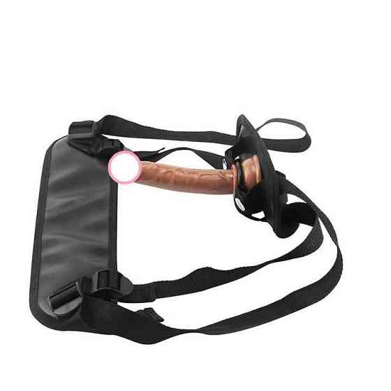 Набір: трусики для страпона, фалоімітатор і кільця під різні фалоси - Коричневий Вінниця