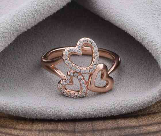 Кольцо Xuping 14038, 20 размер (ширина 15мм), белые фианиты, позолота РО Киев