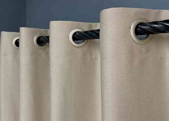 Комплект штор на люверсах VR-Textil Шеніл однотонний № 1691ш Бежевий 150х250 см 2 шт (37-0241) Київ
