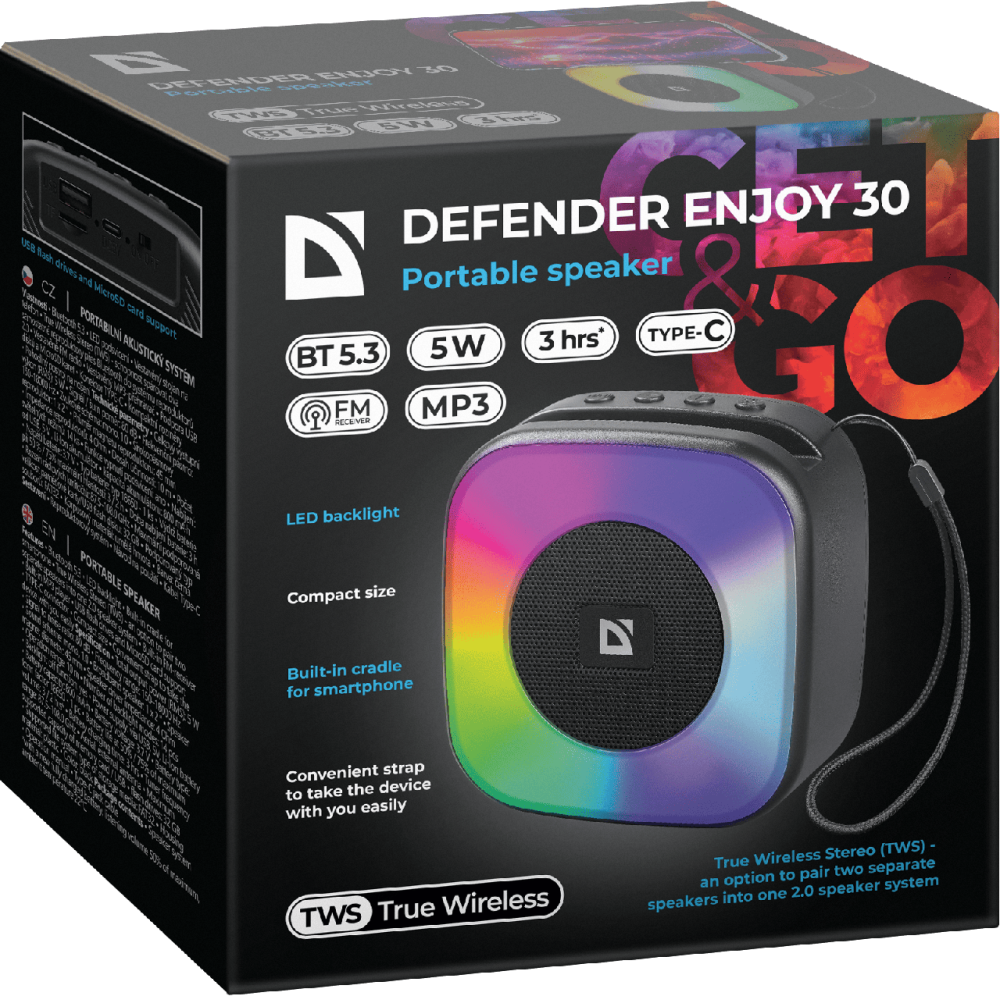 Портативна акустика Defender Enjoy 30 5Вт Black (65930) (7243794) Киев - изображение 10