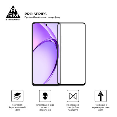 Стекло защитное Armorstandart Pro OPPO A3 4G / A3x 4G Black (ARM80892) Винница - изображение 2