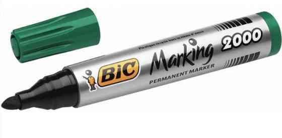 Маркер перманентний "BIC" "2000 02" зелений, шт Київ