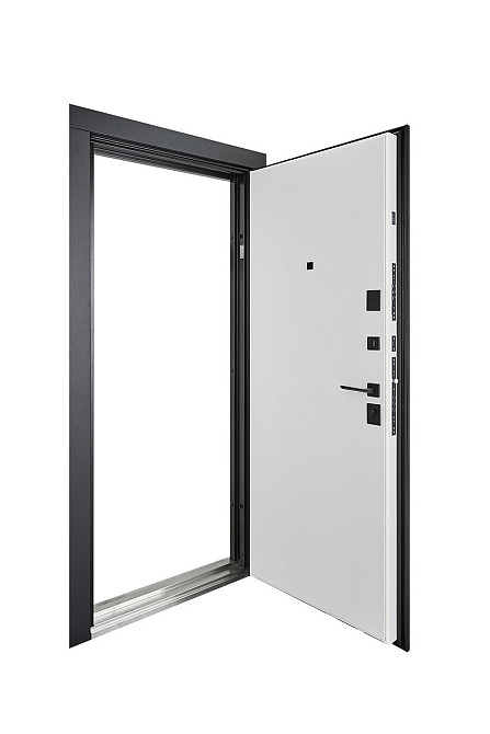 Входная дверь Abwehr Megapolis MG3 Sunset 554 Черная шагрень + Белый супермат 860*2050 мм Киев - изображение 3