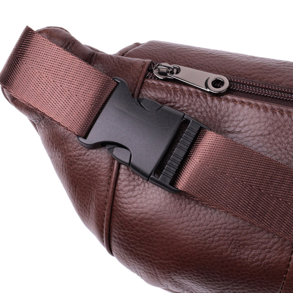 Практичная бананка для мужчин из натуральной кожи Vintage sale_15107 Темно-коричневый Киев - изображение 5