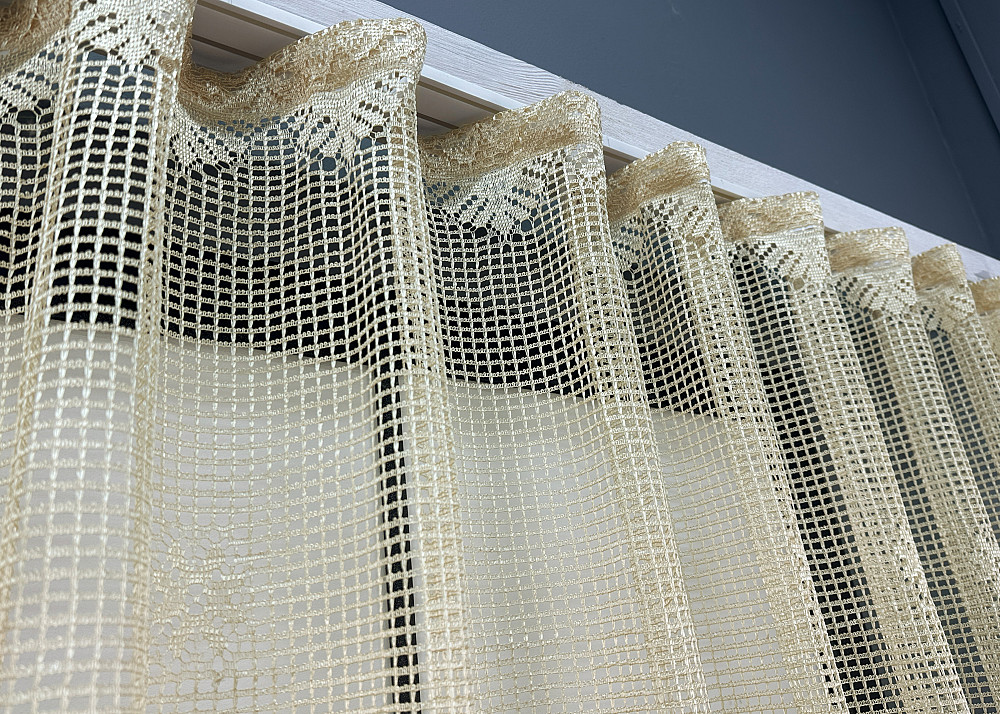 Тюль сітка висотою 1,5м "Juli", колір бежевий з венге 1873т Київ - фото 7