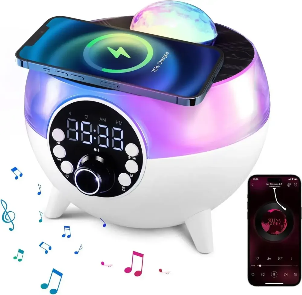 Портативная Bluetooth колонка с RGB-подсветкой, беспроводная колонка с диско-шаром на ножках BLTH-0322 Коломыя - изображение 1