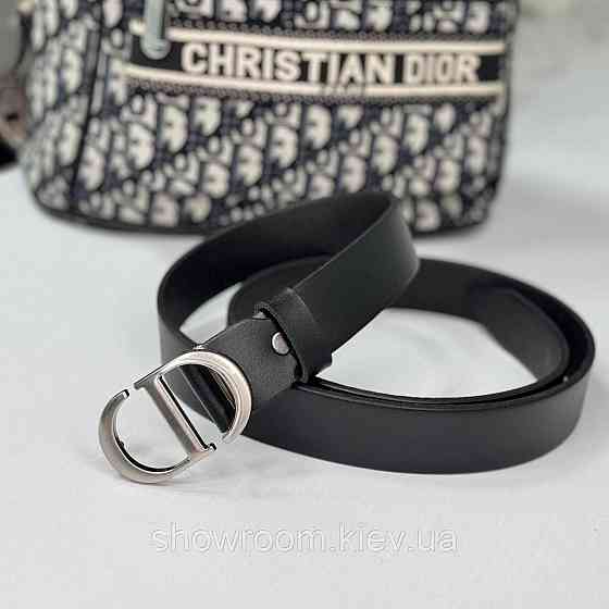 Шкіряний ремінь CD із фірмовою пряжкою (0116) Київ