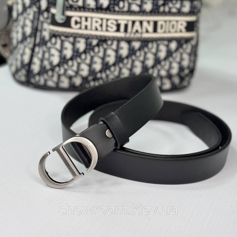 Шкіряний ремінь CD із фірмовою пряжкою (0116) Київ - фото 5