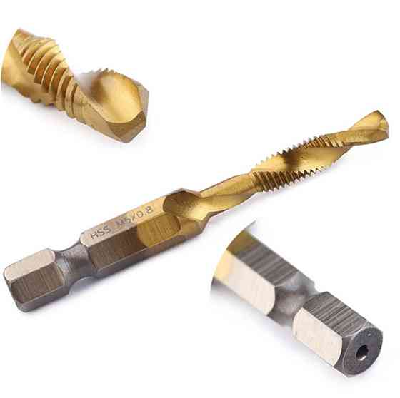 Набір свердел-мітчиків Duovite KST-9224 HSS 0.5-1.5 мм для нарізування різі, 6 шт. Винница