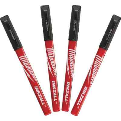 Набор маркеров Milwaukee Fine Tip INKZALL черный, 4шт (48223164) Винница