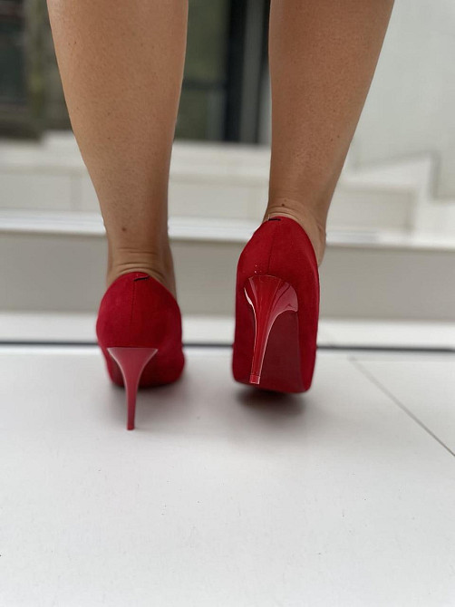 Comer Туфлі жіночі COMER червоні еко-замша висота каблука 8.5см (AH-8 1961) Коломия - фото 6