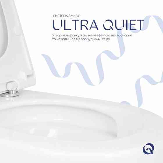 Унитаз подвесной Qtap Robin ML Ultra Quiet 490×365×325 мм, с сиденьем  Soft-close MagLock, White QTROBML26W49621 Киев