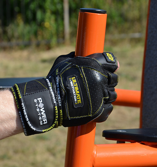 Перчатки для фитнеса Power System PS-2810 Ultimate Motivation Black/Yellow Line L Луцк - изображение 8