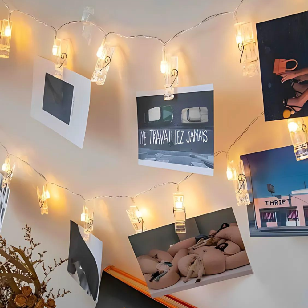 Гирлянда с прищепками от USB Niki Light лед прищепки для фото 40 лед 5,8м тепло белый (блок в комплекте) Киев - изображение 2