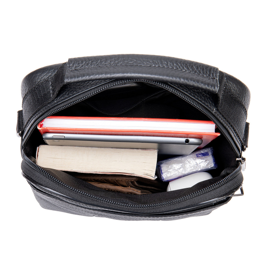 Мессенджер мужской кожаный 20347 Vintage Черный Киев - изображение 1