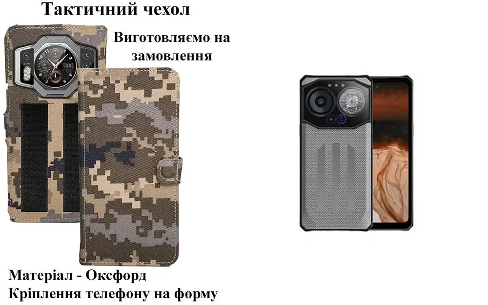 Тактический чехол для nubia Red Magic 5S, крепится к снаряжению на липучке Киев - изображение 1