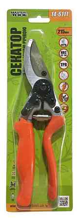Секатор садовий MASTERTOOL з поворотною ручкою 215 мм змінне лезо SS 14-6111 Ровно