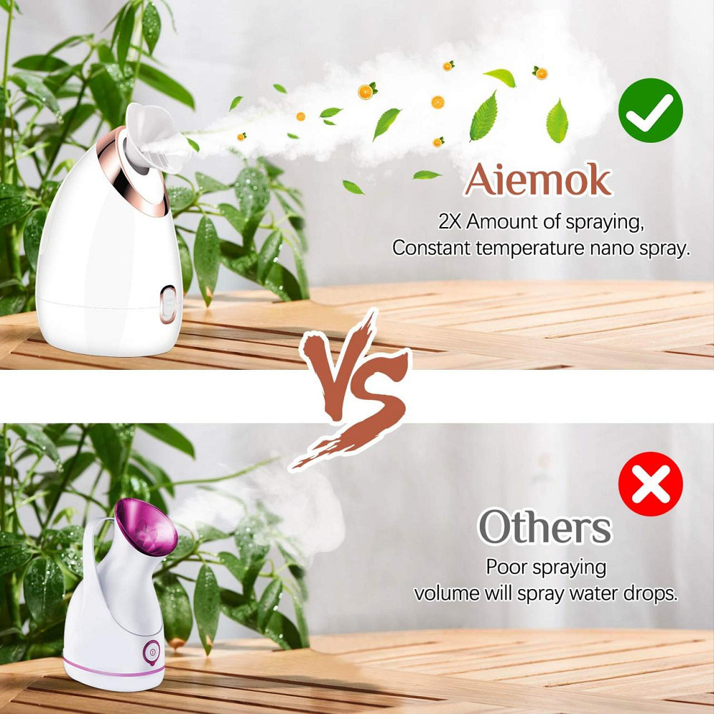 Паровой очиститель для лица Aiemok, глубокая очистка кожи, нано-ионный увлажнитель, паровая сауна для лица Киев - изображение 6