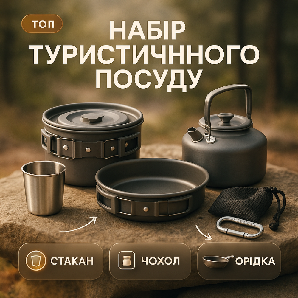 Набори для пікніків HALIN DS-308, Набір столових приладів для кемпінгу та пікніка SH-80 Львів - фото 19