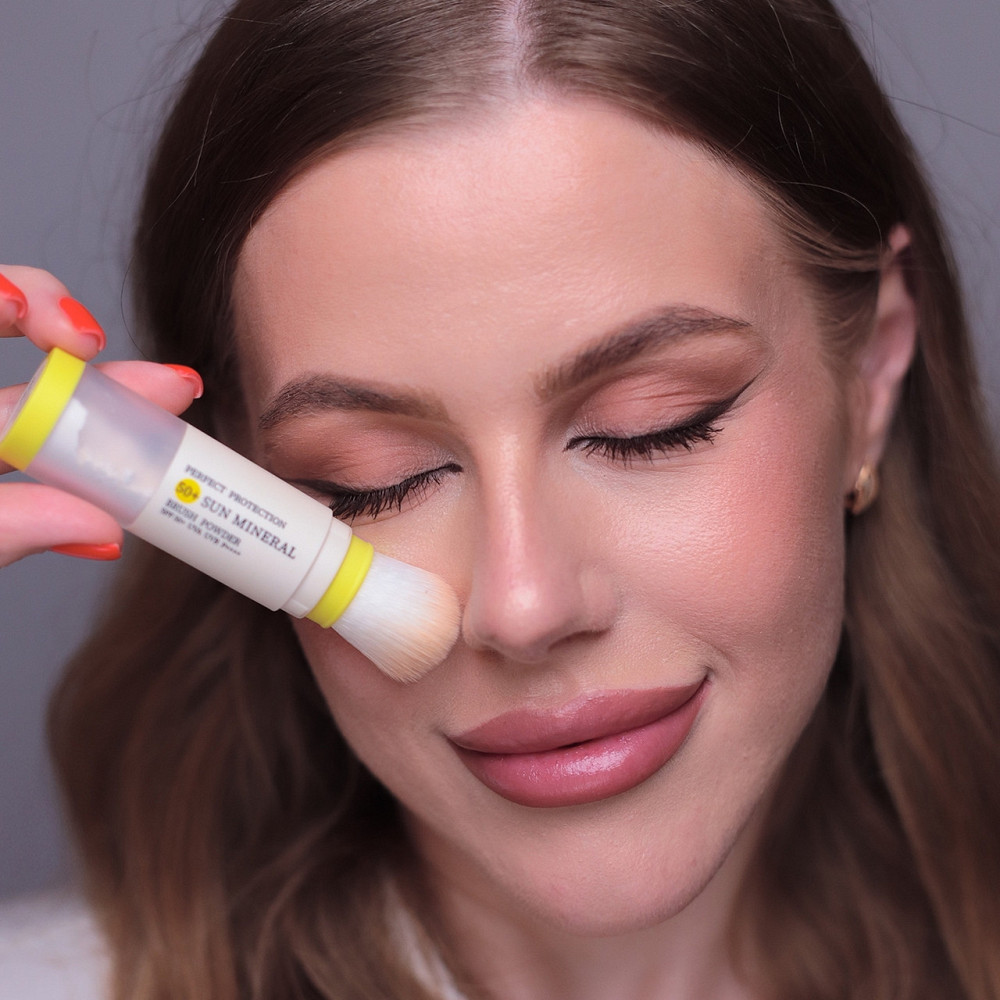 Сонцезахисна мінеральна пудра натуральна бежева з SPF 50+ Hillary Perfect Protection Sun Mineral Brush Powder SPF 50+, 4 г Київ - фото 2