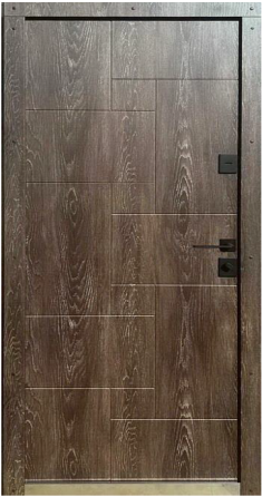 Двери входные Бастион Прайм МАКС Ескада 26 RAL 8017 / ПВХ Дуб шале корица 860х2050 мм Киев