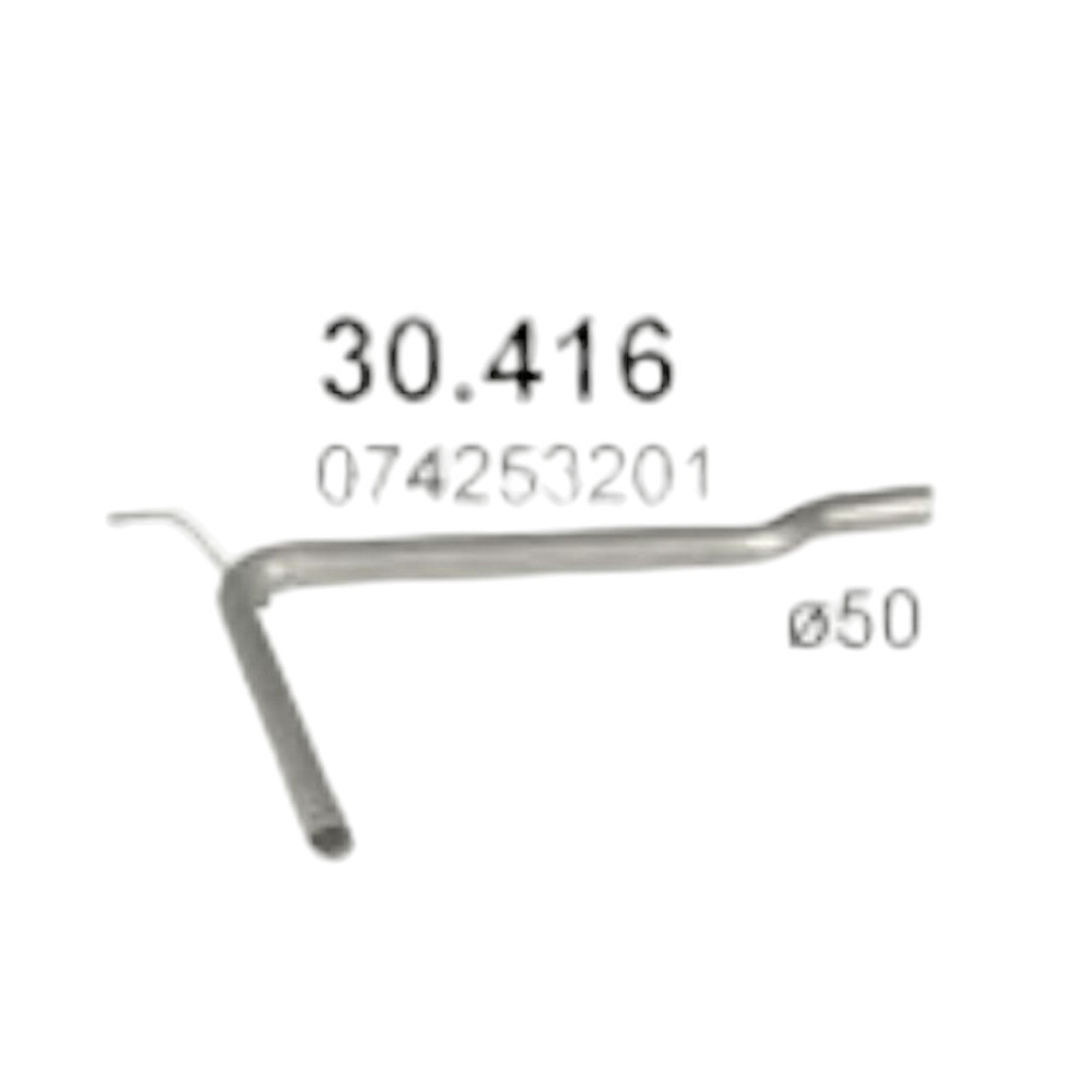 Труба Фольцваген T4 2.0-2.4, 1.9D-2.4D промежуточная Мукачево - изображение 1