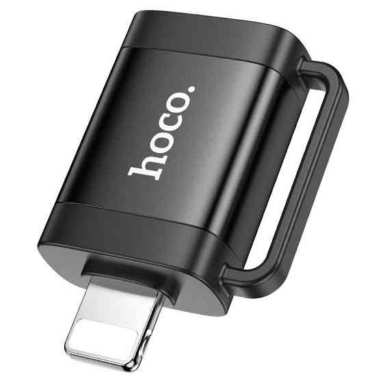 Адаптер HOCO UA31A iP male to USB female OTG adapter Black Одесса