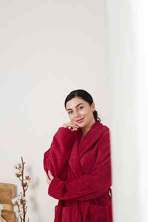 Банный махровый халат Ideal Textile XL малиновый 500 г/м2 (56861066) Черновцы