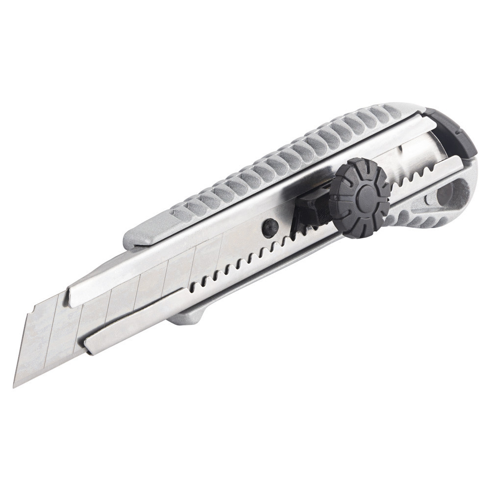 Ніж сегментний лезо 18 мм корпус металевий гвинтовий замок GRAD (8215275) Київ - фото 4