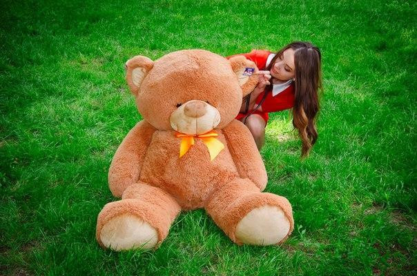 М'яка  іграшка подарунок на 8 березня плюшевий ведмедик Бойд 160 см Коричневий Тернопіль - фото 3