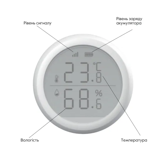 ZigBee Бездротовий датчик температури та вологості ZB-ZTH Київ
