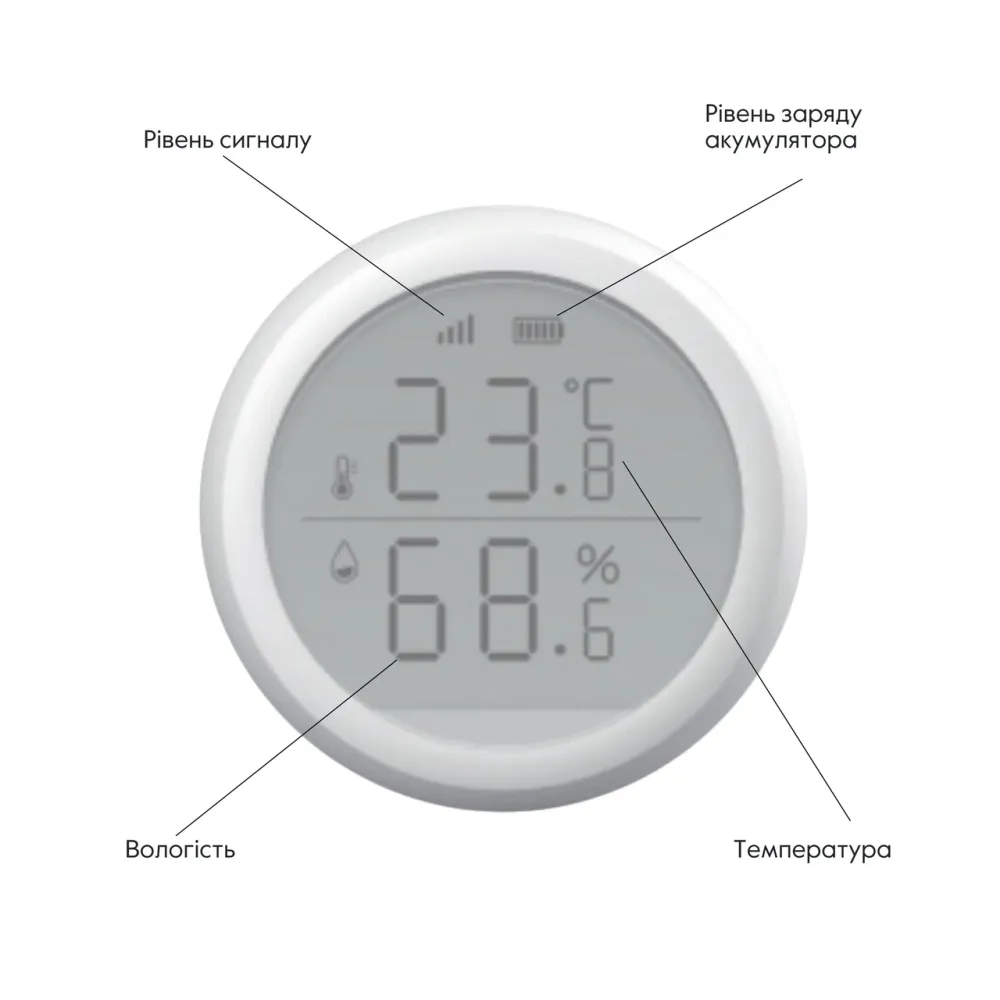 ZigBee Бездротовий датчик температури та вологості ZB-ZTH Київ - фото 5