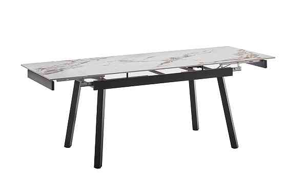 Стіл Бастіон 140 (+30+30)*80, чорний/нефріт білий Київ