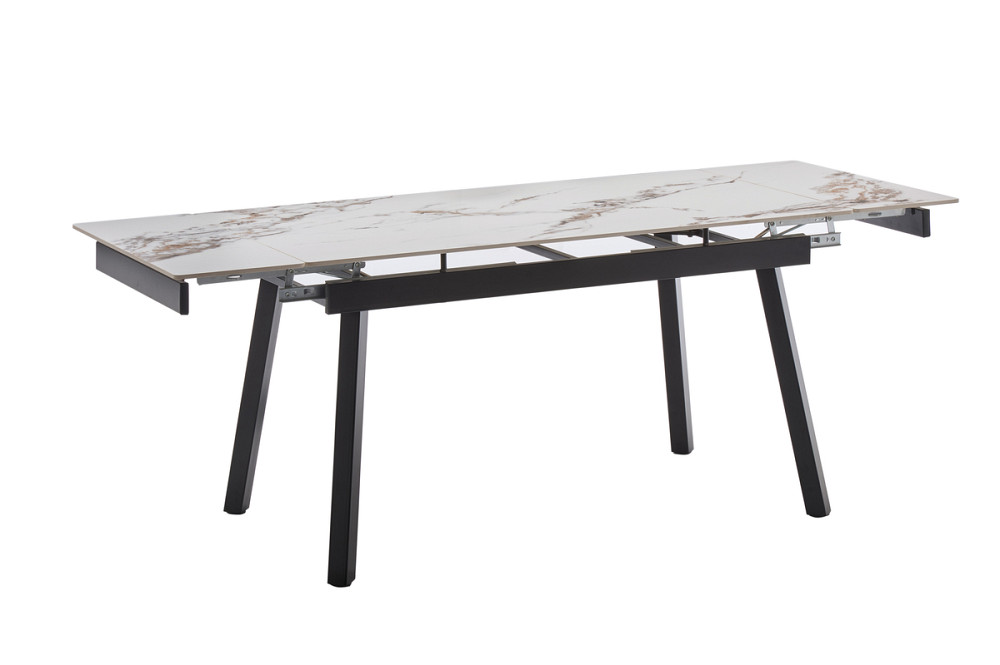 Стіл Бастіон 140 (+30+30)*80, чорний/нефріт білий Київ - фото 1