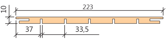 Добірна планка 223*2000 мм - 2,5 смуги Київ