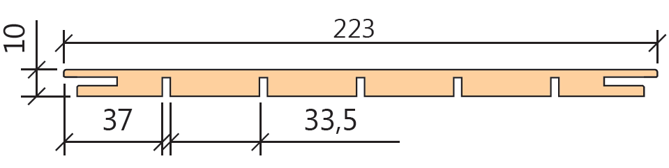 Добірна планка 223*2000 мм - 2,5 смуги Київ - фото 1