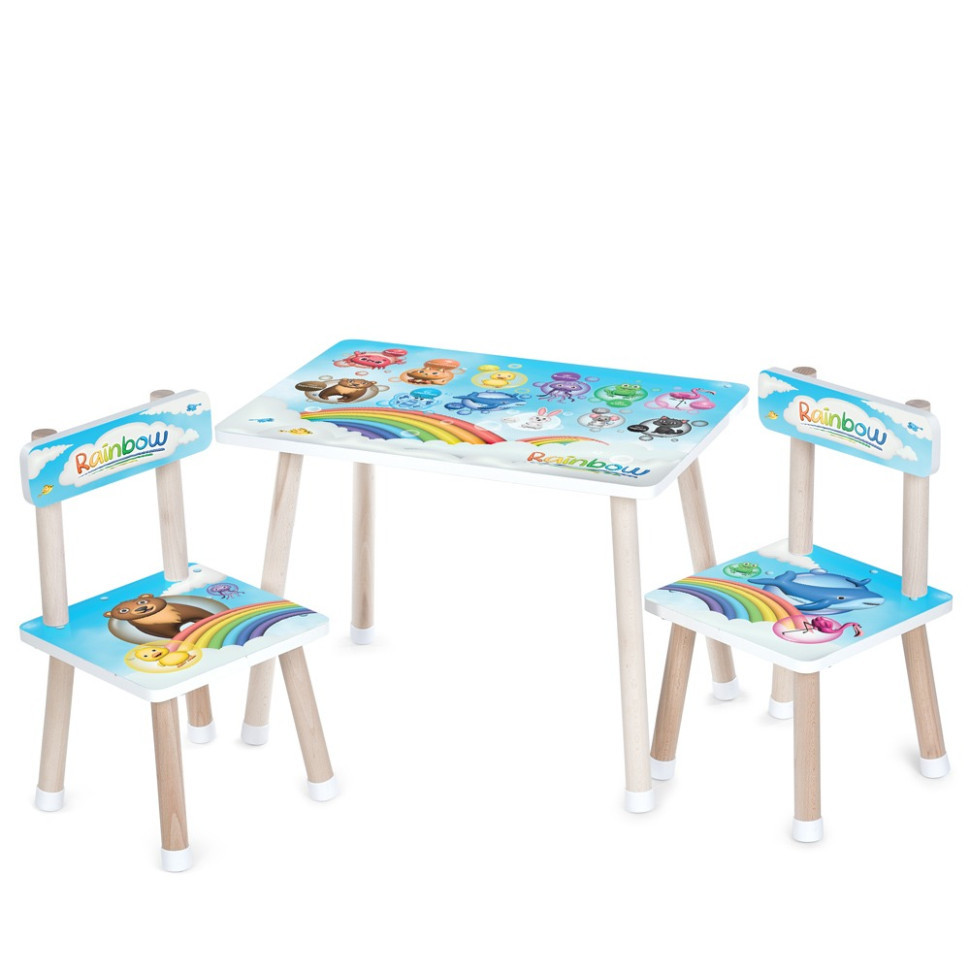 Дитячий Столик M 501-2 стільниця 60 х 40 см, 2 стільчики Вінниця - фото 1