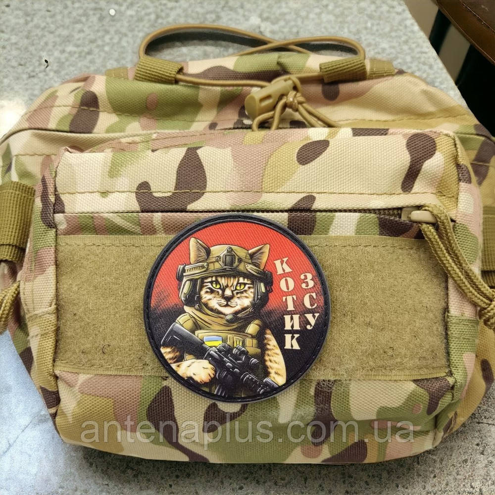 Котик ВСУ красно-черный шеврон / патч Киев - изображение 2