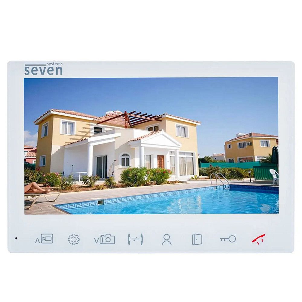 Комплект домофона 7 дюймів із викличною панеллю SEVEN DP-7575/07Kit white Київ - фото 2