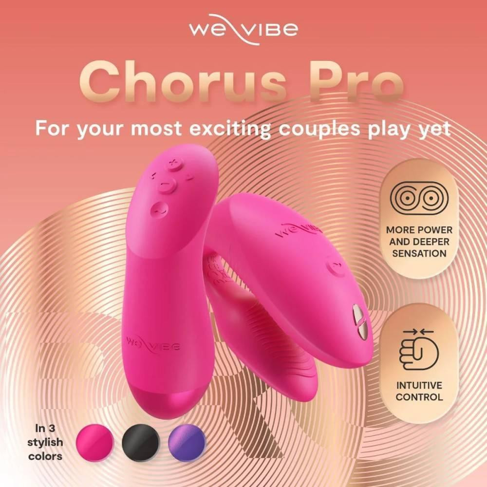 Вібратор для пар We-Vibe Chorus Pro Electric Pink з пультом і додатком, рожевий Sex Aura Київ - фото 7