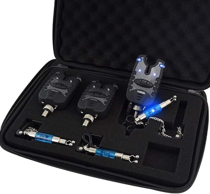 Набор Hirisi для рыбалки — 3 электронных сигнализатора поклевки и 3 свингера на цепочке в кейсе Киев - изображение 7