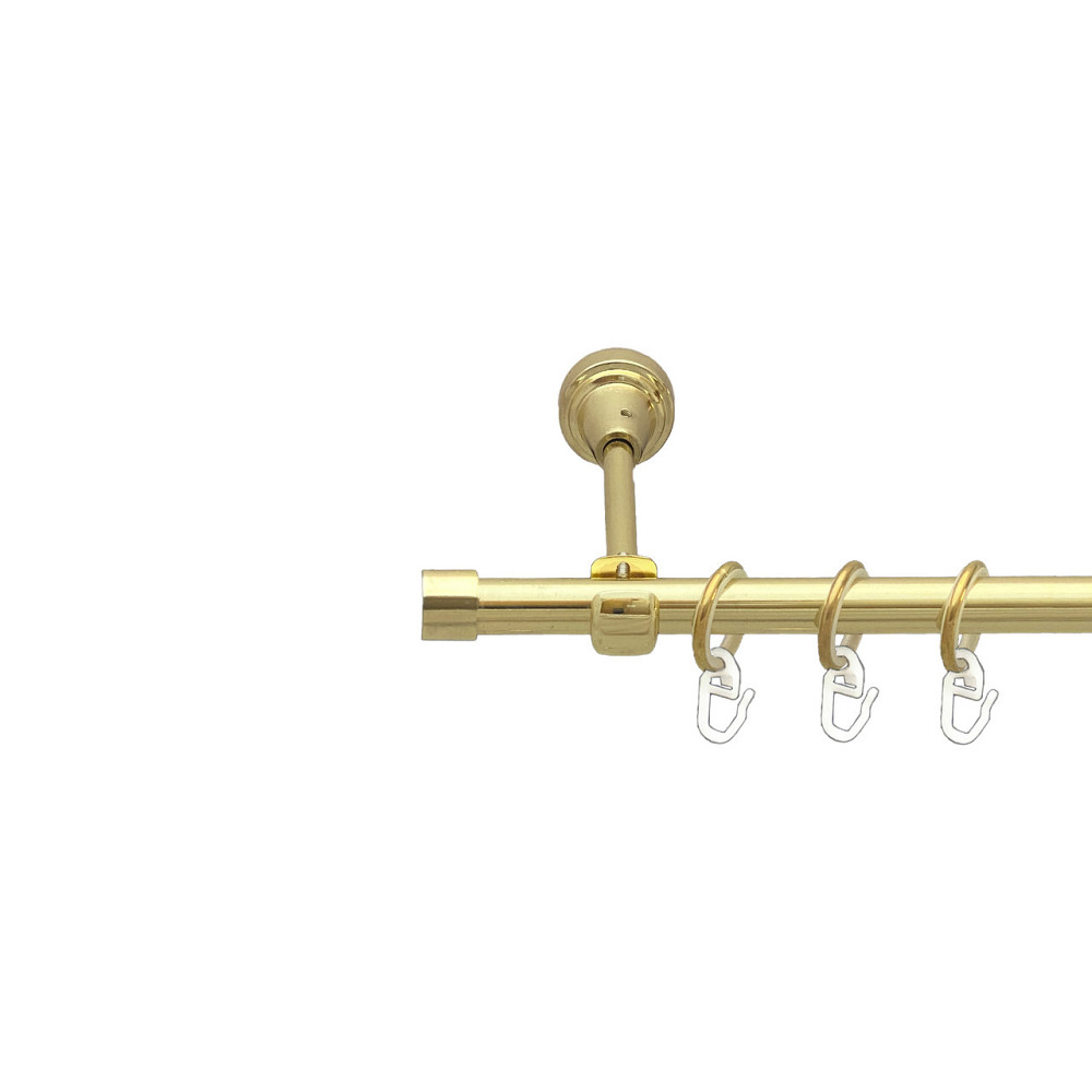 Карниз Orvit Заглушка металевий однорядний відкритий Золото 16 мм 240 см (00-00014057) Львов - изображение 1